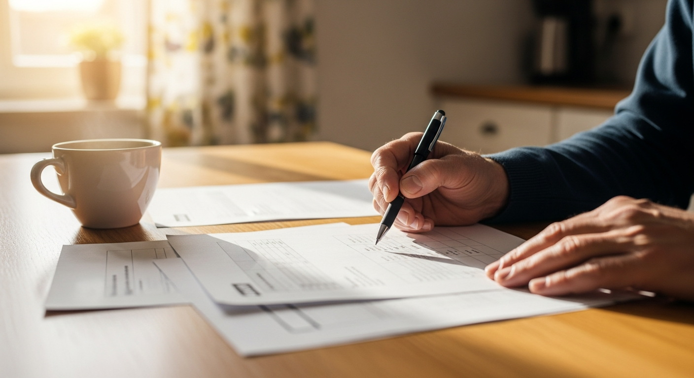 Angebote vergleichen am Küchentisch